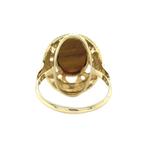 Gouden vintage ring met tijgeroog 14 kt, Ophalen of Verzenden, Nieuw