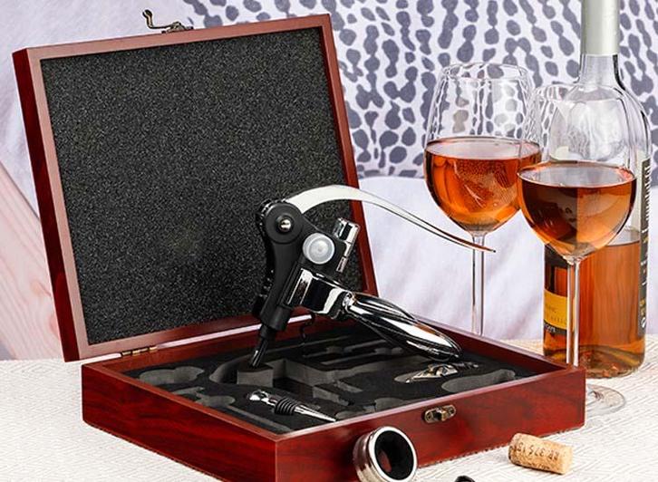 Hi Wijnset met koffer - 10 Delig, Sieraden, Tassen en Uiterlijk, Koffers, Nieuw, Verzenden