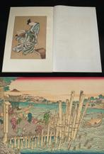 Two prints of Katsushika Hokusai, Beauty Reading & Fuji in