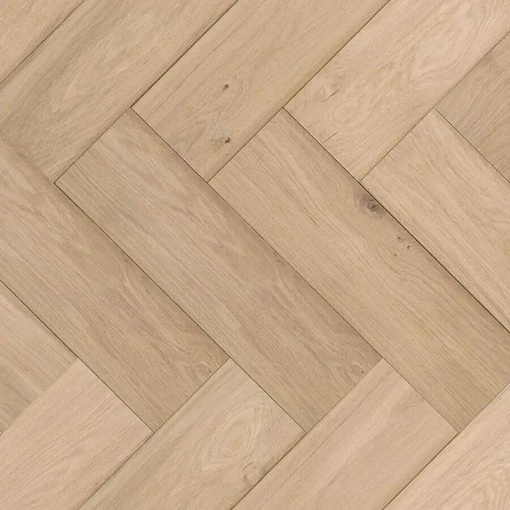 Floer Walvisgraat Parket Eiken 1-bis Onbehandeld Geolied, Huis en Inrichting, Stoffering | Vloerbedekking, Parket, Overige kleuren