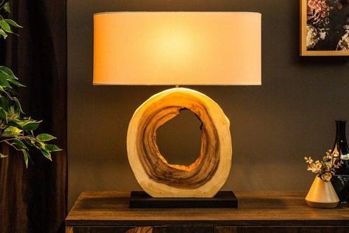 Unieke tafellamp ORGANIC ARTWORK 63cm regenboom met linnen, Huis en Inrichting, Lampen | Tafellampen, Ophalen of Verzenden