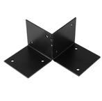 Starx paalhouder vloermodel open 91 x 91 mm zwart, Doe-het-zelf en Verbouw, Ophalen of Verzenden, Nieuw