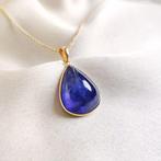 Hanger - 14 karaat Geel goud - 20.98ct. tw. Tanzaniet -