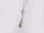 Ketting met hanger - 14 karaat Witgoud - 0.45ct. tw. Citrien, Sieraden, Tassen en Uiterlijk, Antieke sieraden