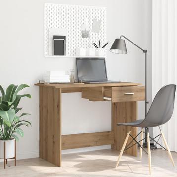 vidaXL Bureau artisanaal eikenkleurig 100 x 50 x 76 cm beschikbaar voor biedingen