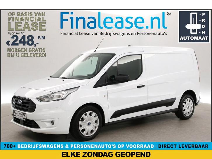 Ford Transit Connect 1.5 TDCI 120PK L2 8-Traps Automaat Cam, Auto's, Bestelauto's, Lease, Automaat, Diesel, Ford, Wit, Verzenden