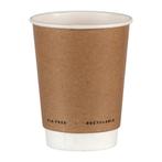 Milieuvriendelijk dubbelwandige koffiebekers | 34cl | 500 st, Verzenden, Nieuw in verpakking
