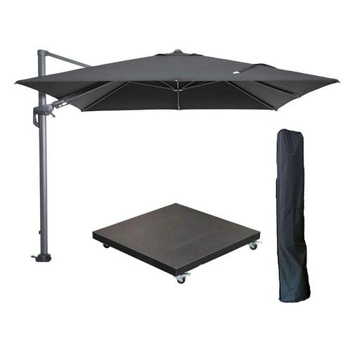 Garden Impressions Hawaii zweefparasol 300x300 cm carbon, Tuin en Terras, Partytenten, Verzenden