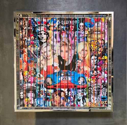 Elmago - Marilyn,McQueen pop icons 5 codebarre (large) luxe, Antiek en Kunst, Kunst | Schilderijen | Modern