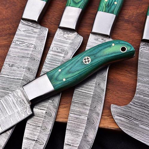 Keukenmes - Chefs knife - Hard hout en handgemaakt gevouwen, Antiek en Kunst, Antiek | Keukenbenodigdheden