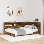 vidaXL Opberghoofdbord met plank Gerookt eiken 135 cm, Verzenden, Nieuw, Bruin, Hout