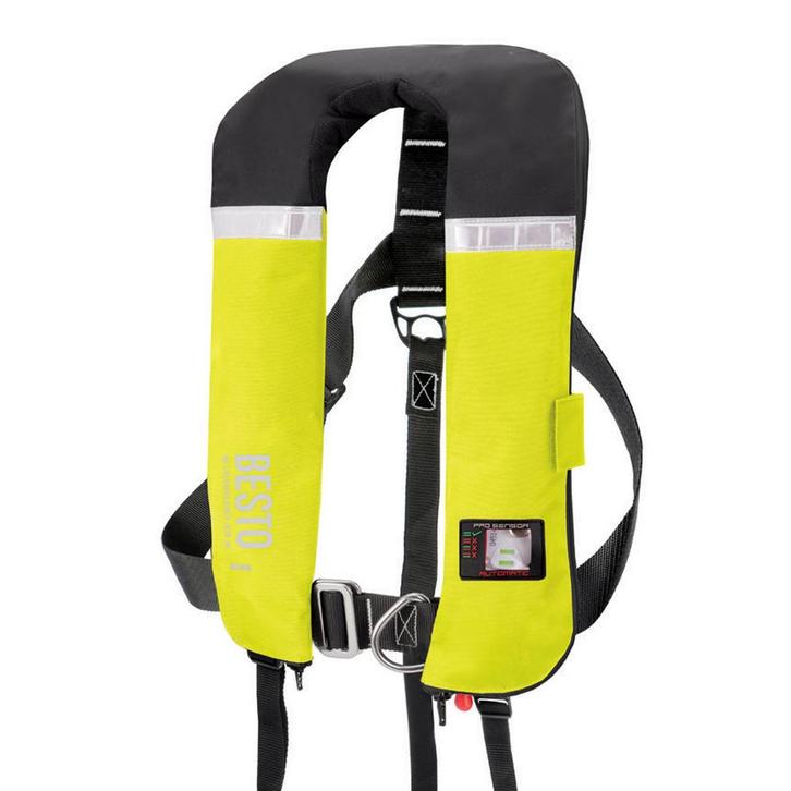 Besto Automatisch reddingsvest PRO 300N Zwart/Geel, Watersport en Boten, Accessoires en Onderhoud, Nieuw, Ophalen of Verzenden