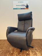 Meubelzorg Zonza Sta- Op en relax stoel in antraciet leder, Minder dan 75 cm, Leer, Zo goed als nieuw, 50 tot 75 cm
