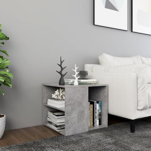 vidaXL Bijzettafel 50x50x45 cm bewerkt hout betongrijs, Huis en Inrichting, Tafels | Bijzettafels, Nieuw, Verzenden
