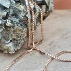 Roségouden Venetiaanse schakel ketting | 50 cm, Sieraden, Tassen en Uiterlijk, Kettingen, Ophalen of Verzenden, Gebruikt, Overige kleuren