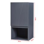 Badkamerkast Overath met deur en open vak grijs 60x30x30 cm, Huis en Inrichting, Badkamer | Badkamermeubels, Verzenden, Nieuw