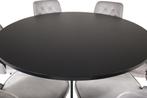 Eettafel - Maj - 140 cm - Zwart - Jörn, Verzenden, Nieuw