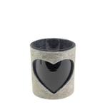windlicht koe hart grijs 10cm, Verzenden, Nieuw
