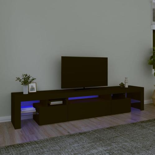 vidaXL Tv-meubel met LED-verlichting 215x36,5x40 cm zwart, Huis en Inrichting, Kasten | Televisiemeubels, 25 tot 50 cm, Nieuw