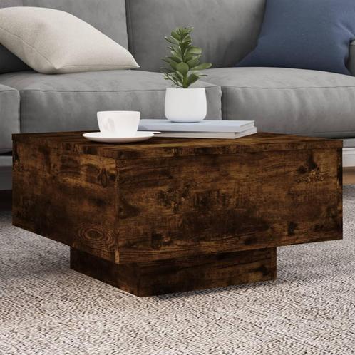 vidaXL Salontafel 55x55x31 cm bewerkt hout gerookt, Huis en Inrichting, Tafels | Salontafels, 50 tot 100 cm, Nieuw, Overige houtsoorten