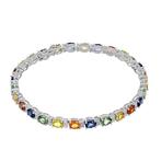Armband - 18 karaat Witgoud - 12.00ct. tw. Saffier - Diamant, Nieuw
