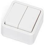 Serieschakelaar - Aigi Winy - Opbouw - Dubbel Schakelaar -, Doe-het-zelf en Verbouw, Elektra en Kabels, Ophalen of Verzenden, Nieuw