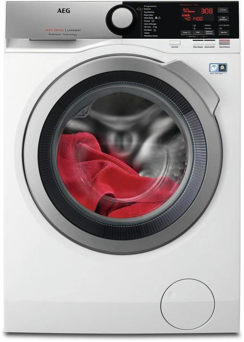 Aeg L7fe96es Wasmachine 9kg 1400t, Witgoed en Apparatuur, Wasmachines, Zo goed als nieuw, Voorlader, 85 tot 90 cm, Ophalen of Verzenden