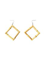 Collectif, Tiki Square Bamboo Earrings., Verzenden, Nieuw