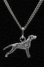 Zilveren Spinone met staart ketting hanger - klein, Verzenden, Nieuw
