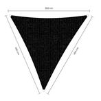 Langhoek schaduwdoek - Zwart - Waterdoorlatend - 3,5 x 4,0 x, Tuin en Terras, Schaduwdoeken, Ophalen of Verzenden, Nieuw