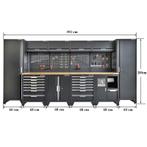 Gereedschapskasten set wandlengte 392 cm. tweedeurs kast, 7, Ophalen of Verzenden, Nieuw