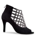 845-75 Mignon zwarte suede Dames dansschoenen met glitter ru, Verzenden, Nieuw