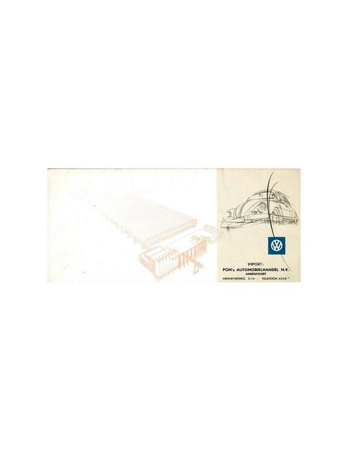 1955 VOLKSWAGEN KEVER BROCHURE DUITS, Boeken, Auto's | Folders en Tijdschriften, Volkswagen