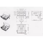 USB Vrouwelijke Type A 4-pins connector, Huis en Inrichting, Banken | Complete zithoeken, Verzenden, Nieuw