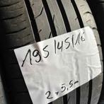 2 x Continental PremiumContact 2 195-45-16 Zomerbanden 5,5mm, Gebruikt, 16 inch, Ophalen of Verzenden, Band(en)