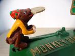 Spaarpot - gietijzer - Monkey bank, Antiek en Kunst
