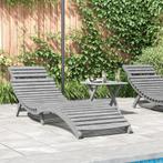 vidaXL Ligbed 184x55x64 cm massief acaciahout grijs, Tuin en Terras, Ligbedden, Verzenden, Nieuw