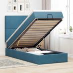 vidaXL Ottoman bed met matrassen 90x200cm fluweel, 90 cm, Eenpersoons, Nieuw, 200 cm