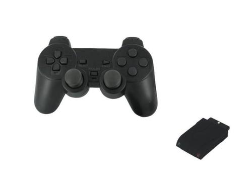 PS2 Controller Wireless Zwart (Third Party) (Nieuw), Spelcomputers en Games, Spelcomputers | Sony PlayStation 2, Nieuw, Ophalen of Verzenden