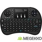 Rii i8+ Bluetooth QWERTY Zwart toetsenbord, Nieuw, Rii, Verzenden