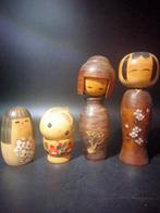 Beeld, Vier cute faces Vintage Japanse Creatieve Kokeshi