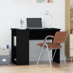 vidaXL Bureau 100x55x75 cm bewerkt hout zwart, Verzenden, Nieuw