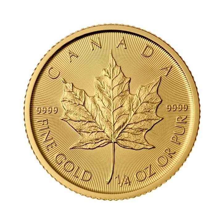 Gouden Maple Leaf munt 1/4 troy ounce, Postzegels en Munten, Edelmetalen en Baren, Verzenden