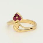 Ring - 18 karaat Geel goud - Robijn, Sieraden, Tassen en Uiterlijk, Ringen, Nieuw