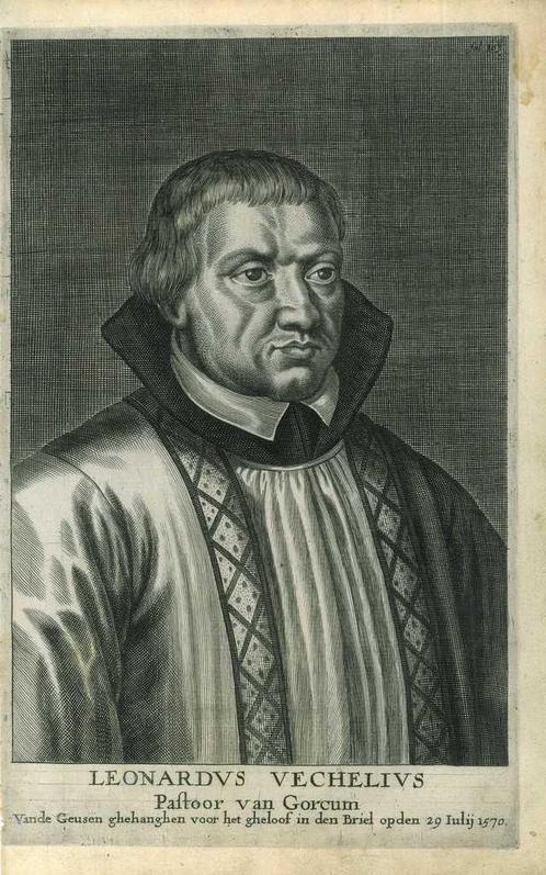 Portrait of Leonardus van Veghel, Antiek en Kunst, Kunst | Etsen en Gravures