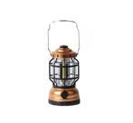 Retro campinglamp (dimbaar, op batterij, goud), Ophalen of Verzenden, Nieuw