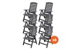 Set van 6 - Hartman Florion Recliner verstelbare tuinstoel -, Tuin en Terras, Verzenden, Nieuw, Overige materialen