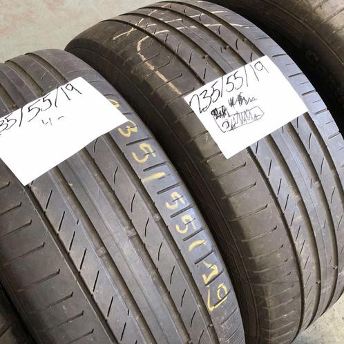 2 x Continental SportContact 5 235-55-19 Zomerbanden 4mm, Auto-onderdelen, Banden en Velgen, 19 inch, Zomerbanden, 235 mm, Personenwagen