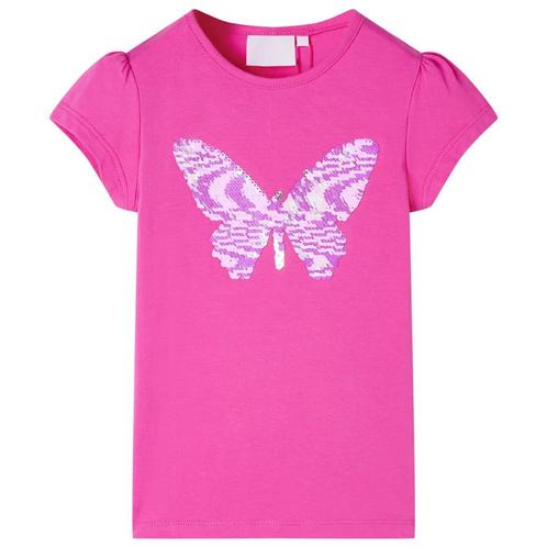 vidaXL Kindershirt met kapmouwen 92 donkerroze, Kinderen en Baby's, Kinderkleding | Overige, Nieuw, Verzenden