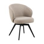 *WOONWINKEL* Draaibare Eetkamerstoel Beige Ronde Rug, Huis en Inrichting, Stoelen, Verzenden, Nieuw, Stof